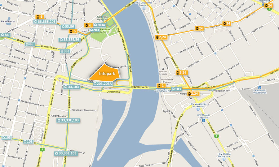 kopaszi gát térkép Infopark | Megközelíthetőség kopaszi gát térkép